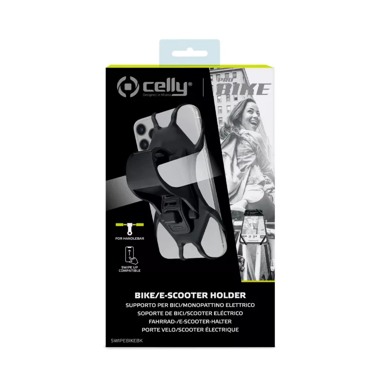 Celly Swipe Bike Uchwyt pasywny Telefon komórkowy/Smartfon Czarny