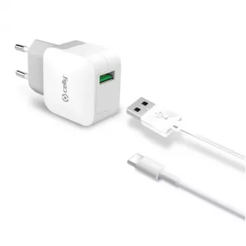 Celly TCUSBTYPEC ładowarka do urządzeń mobilnych Uniwersalna Biała USB Wewnętrzna