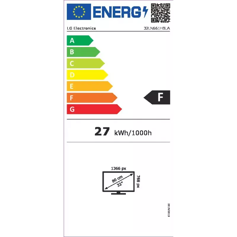 LG 32LN661HBLA 81,3 cm (32 cale) HD Smart TV Czarny 10 W