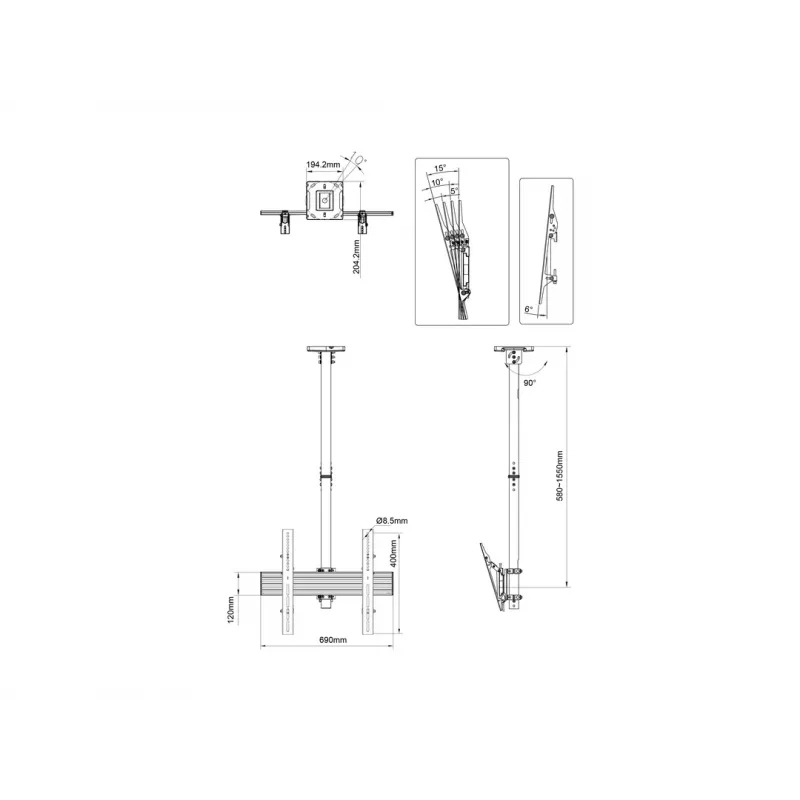 Multibrackets M Ceiling Mount Pro MBC1U