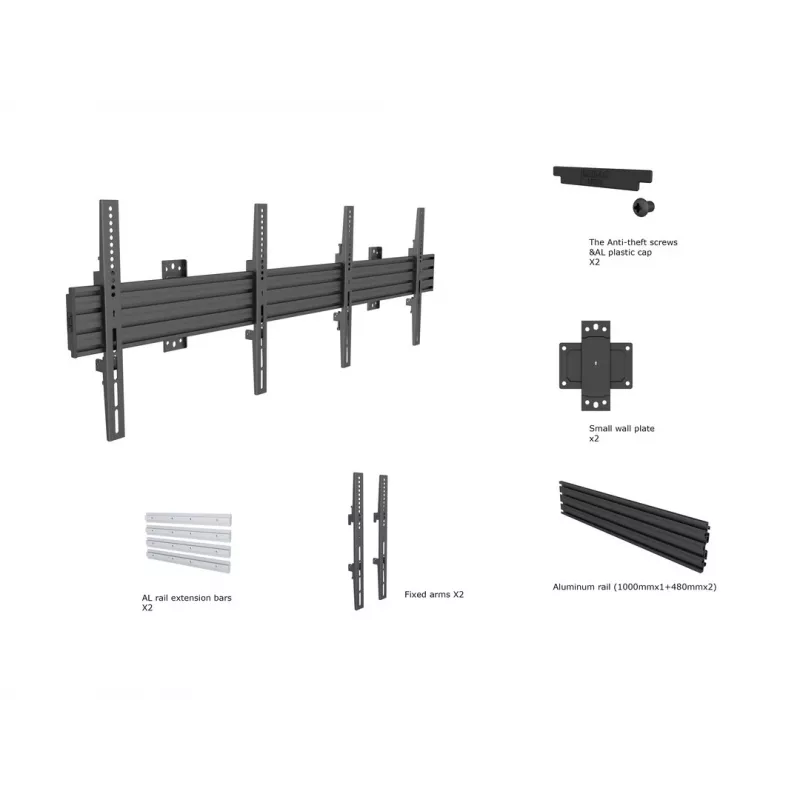 Multibrackets M Wallmount Pro MBW2U Fixed Black