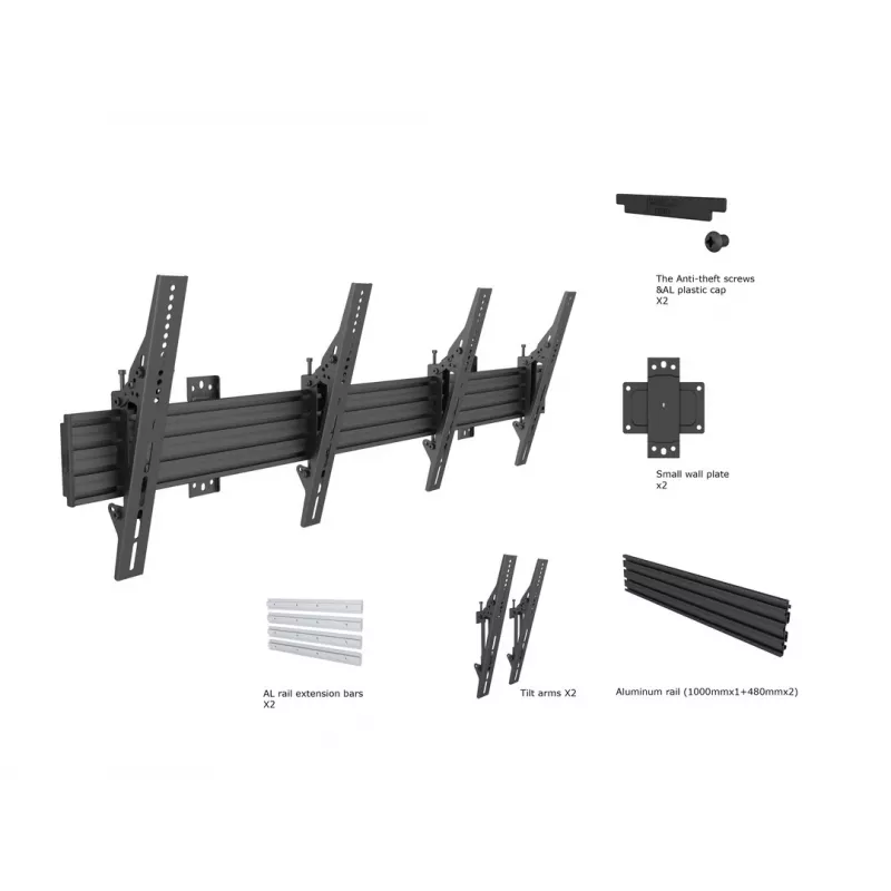 Wallmount Multibrackets M Wallmount Pro MBW2U Tilt Czarny