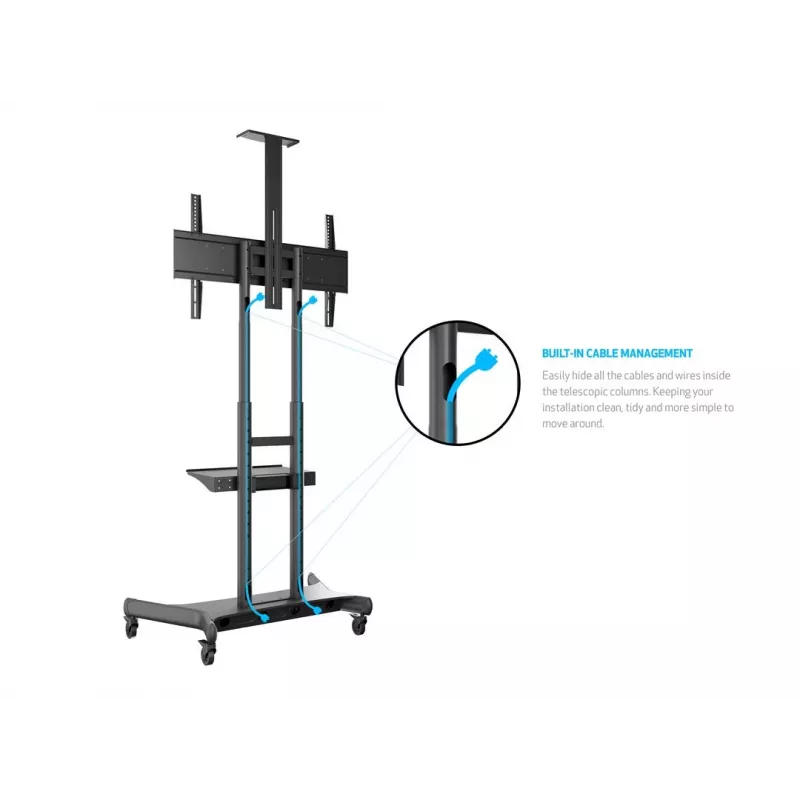Multibrackets M Public Floorstand Basic 180 z półką i uchwytem na kamerę