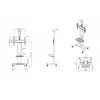 Multibrackets M Public Floorstand Basic 180 z półką i uchwytem na kamerę
