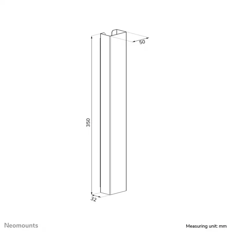 Pokrywa kablowa Neomounts ADS06-123WH magnetyczna biała do ram biurek z regulacją wysokości wiele kabli