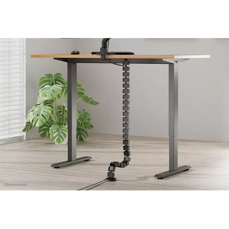 Uchwyt-organizator do kabli Neomounts ADS06-130BL montowany na śruby, czarny, segmenty 130 mm