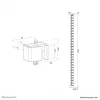 Uchwyt-organizator do kabli Neomounts ADS06-130BL montowany na śruby, czarny, segmenty 130 mm