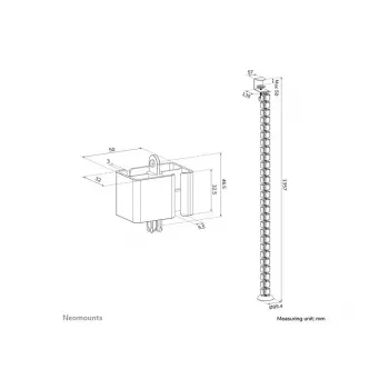 Obejma zaciskowa do okablowania, Neomounts ADS06-131BL, uniwersalne zarządzanie kablami, czarna