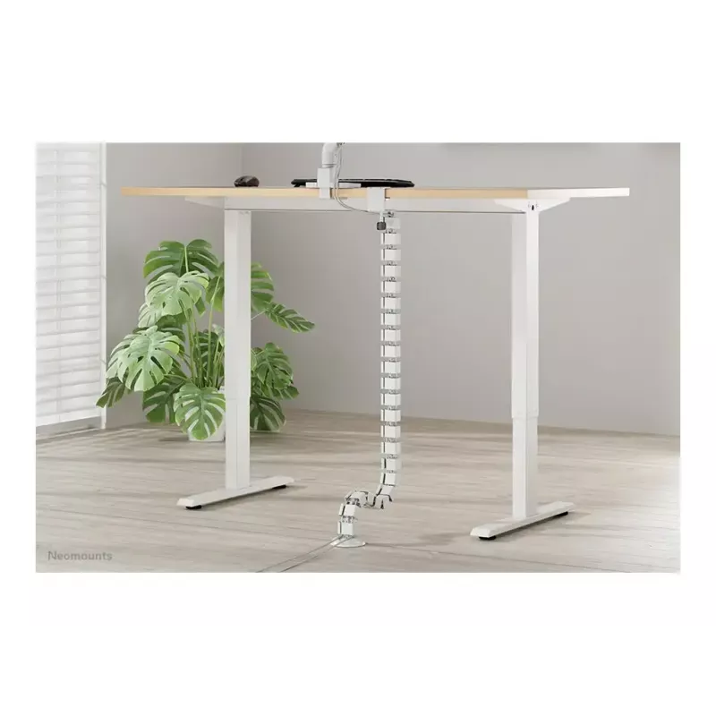 Krzywka kablowa mocowana zaciskowo Neomounts ADS06-131WH, uniwersalny biały organizer kabli