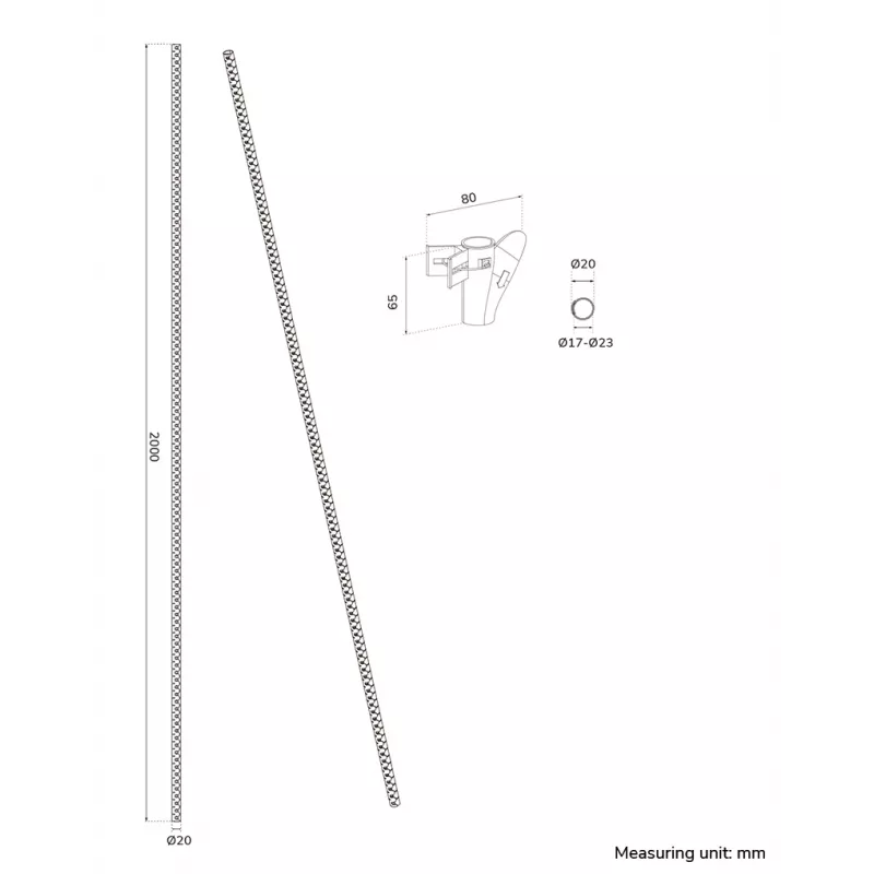 Osłona na kable Neomounts ADS06-141WH, rękaw do zarządzania kablami Ø20 mm, biały