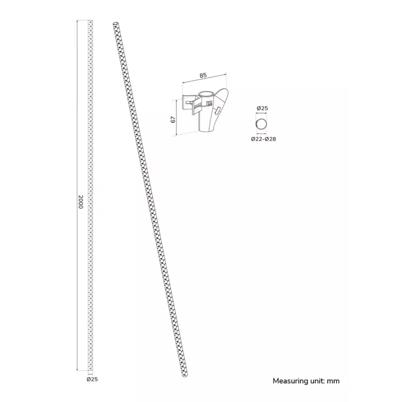 Osłona na kable Neomounts ADS06-142WH Ø25 mm biała do porządkowania kabli