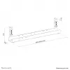Koryto kablowe Neomounts ADS07-120BL uniwersalne mocowane na zacisk, szerokość 120 mm, czarne