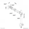 Neomounts FPMA-D960G ramię do monitora 10-30 cali
