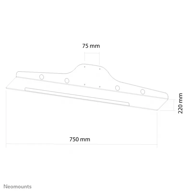 Neomounts KEYB-V100 Półka na klawiaturę/mysz - szer. 75 cm
