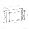 Uchwyt do ściany wideo Neomounts LED-VW1750Czarny — pojedynczy ekran, obsługuje 32 cale–55 cali, maks. 35 kg, VESA 200x200–600x400, czarny