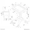 Multimedia cart Neomounts MED-M200 Aluminium biały 1080 mm