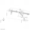 Uchwyt biurkowy do monitora Neomounts NM-D775DX3WHITE