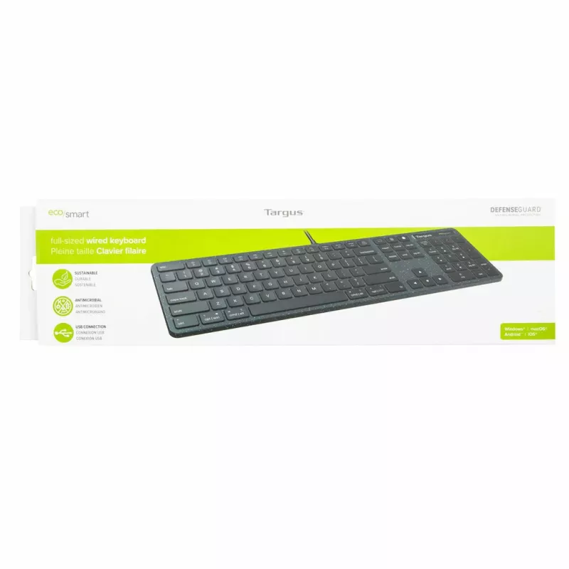 Targus AKB874NO Klawiatura uniwersalna USB QWERTY nordycka czarna pełnowymiarowa 104 klawiszy