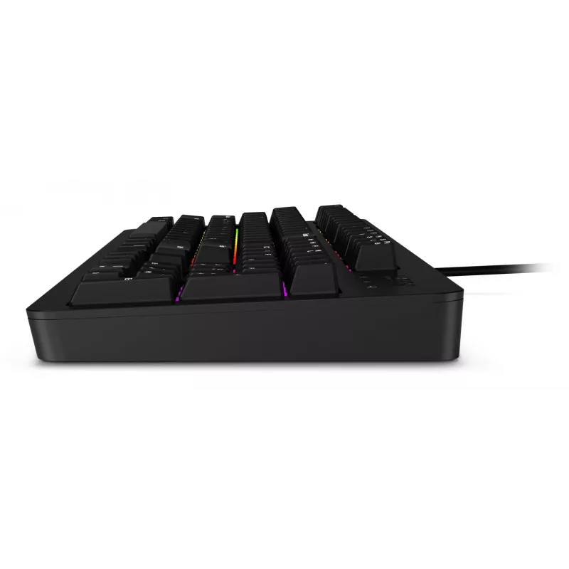 Przewodowa klawiatura gamingowa Lenovo K310 — pełnowymiarowa 100%, USB, US English, podświetlenie RGB, czarna, kabel 1,8 m