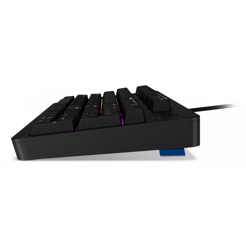 Przewodowa klawiatura gamingowa Lenovo K310 — pełnowymiarowa 100%, USB, US English, podświetlenie RGB, czarna, kabel 1,8 m