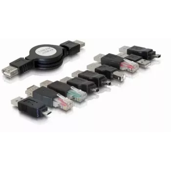 Zestaw adapterów USB DeLOCK 18612 czarny 10 części