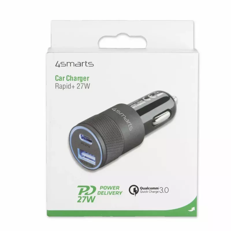 Ładowarka do urządzeń mobilnych 4smarts 464448 Uniwersalna Czarna Gniazdo zapalniczki samochodowej Auto