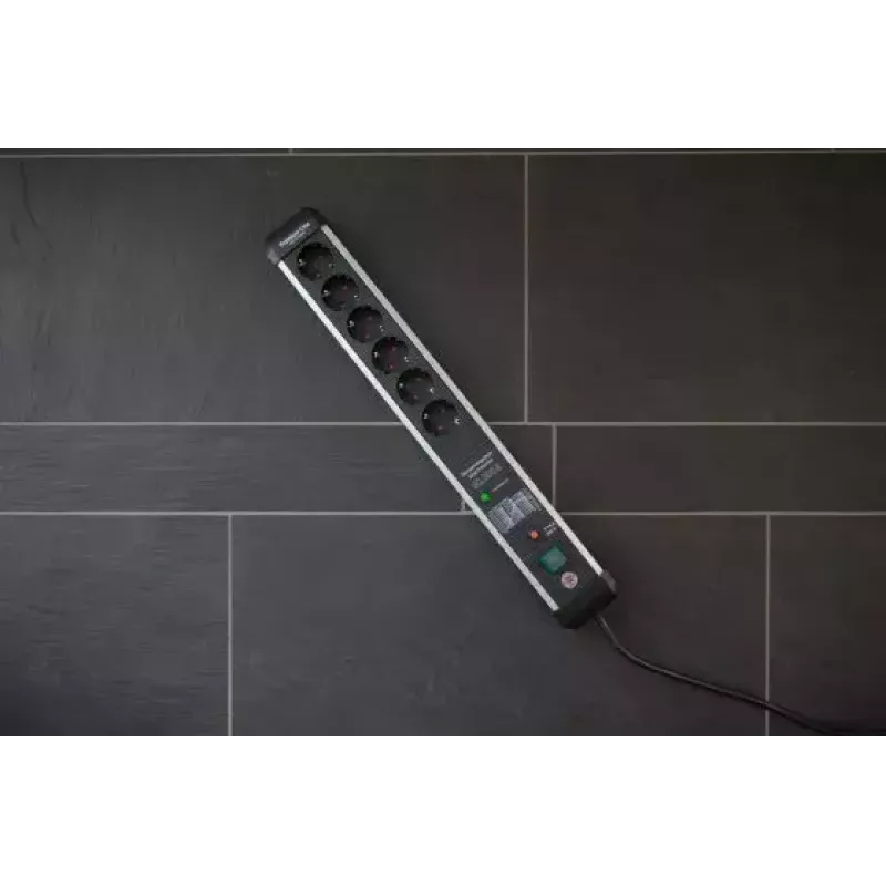 Przedłużacz zasilający Brennenstuhl 1391010601 5 m 6 gniazd AC do wewnątrz Czarny Srebrny
