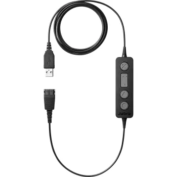 Adapter USB Jabra Link 260 MS firmy GN Audio Germany, czarny — łączność USB dla zestawów słuchawkowych