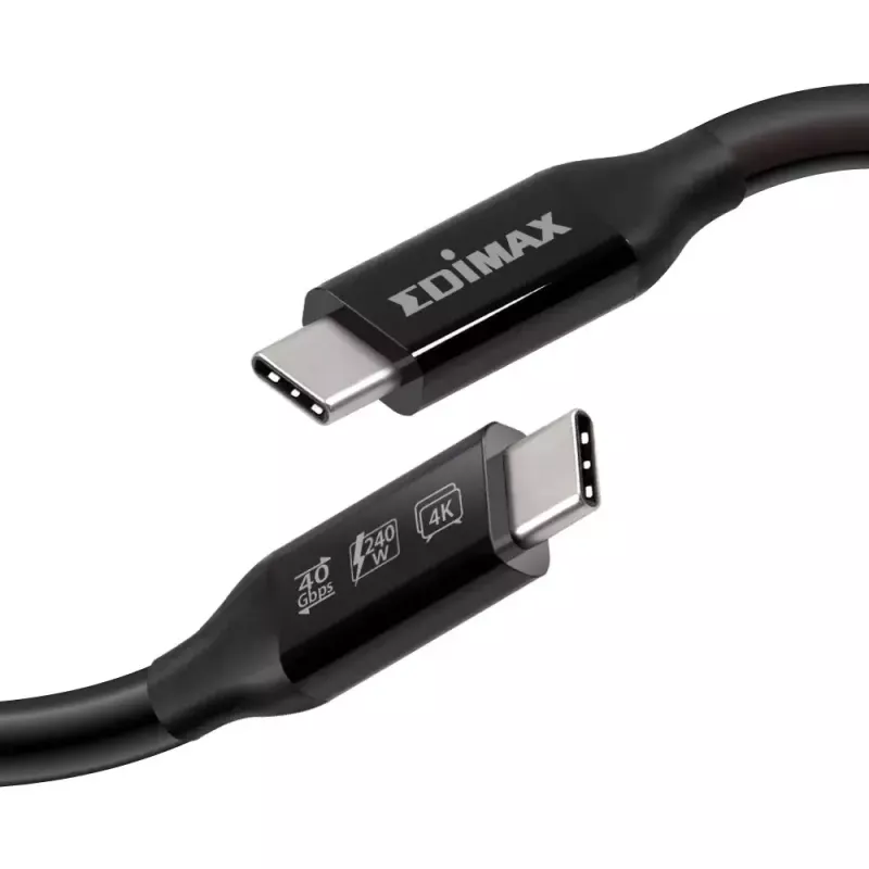 Kabel Edimax UC4 0,5 m 40 Gbit/s Czarny Wtyk męski do Wtyk męski