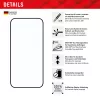 Displex Full Cover szkło hartowane (10H) do Apple iPhone 15/15 Pro, ramka montażowa Eco, pełne pokrycie