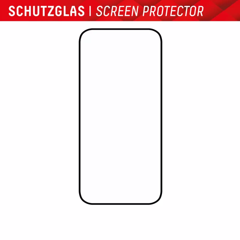 Displex Full Cover szkło hartowane (10H) do Apple iPhone 15/15 Pro, ramka montażowa Eco, pełne pokrycie