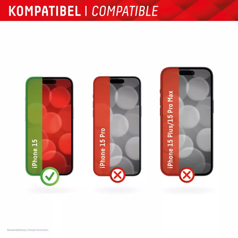 Displex Szkło Hartowane + Etui do Apple iPhone 15, Eko Ramka Montażowa, odporne na zarysowania