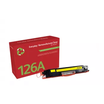 Everyday™ Żółty regenerowany toner Xerox kompatybilny z HP 126A (CE312A), Standardowa wydajność