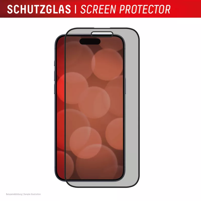 Displex Privacy Ochrona ekranu (10H) do Apple iPhone 16, Eco ramka montażowa, filtr prywatyzujący