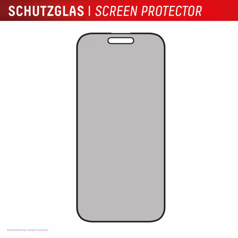 Displex Privacy Ochrona ekranu (10H) do Apple iPhone 16, Eco ramka montażowa, filtr prywatyzujący