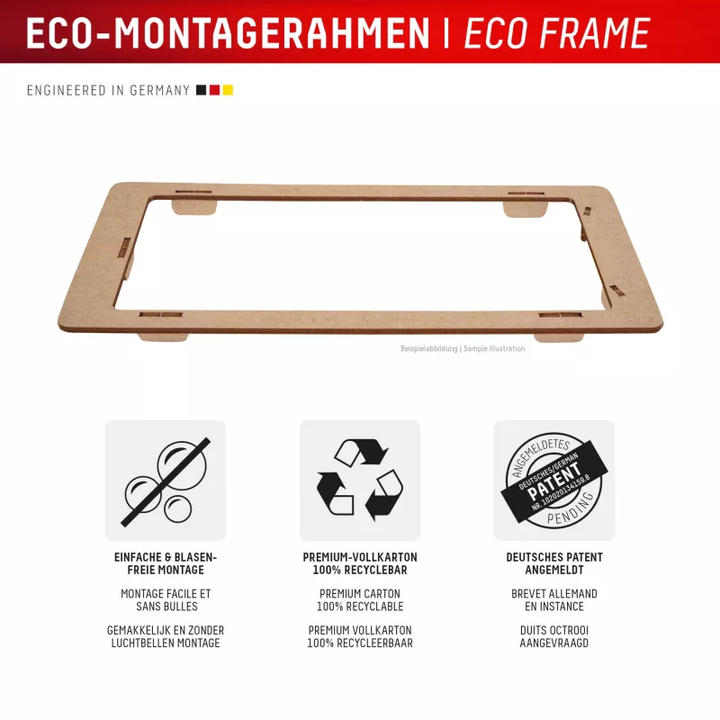 Displex Ochrona ekranu (10H) for Apple iPhone 16 Pro, Eco Mounting Frame, odporna na zarysowania