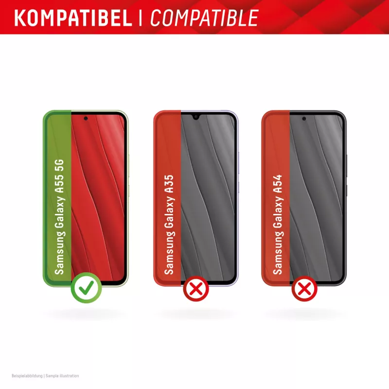 Displex Szkło ochronne + Etui do Samsung Galaxy A55 5G, Eko ramka montażowa, odporne na zarysowania