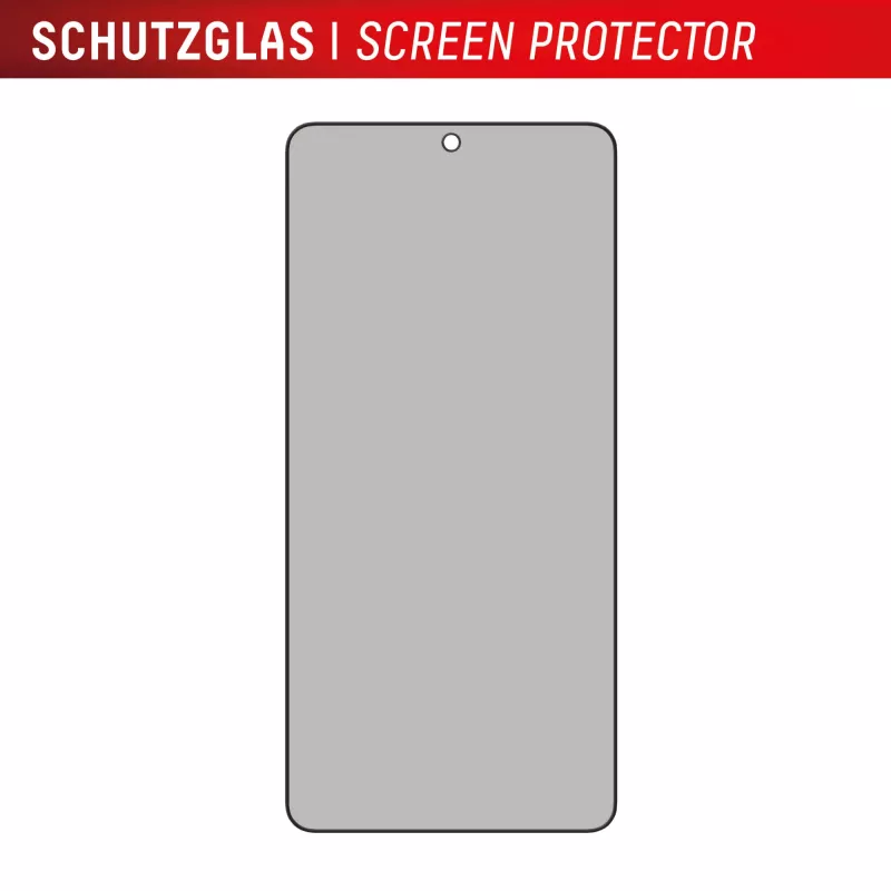 Displex Privacy Ochrona ekranu (10H) do Samsung Galaxy S25 Edge, ramka montażowa Eco, filtr prywatyzujący