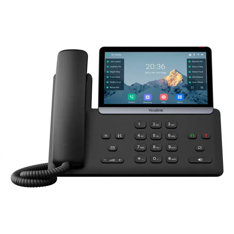 Telefon IP Yealink SIP-T77U 7-calowy ekran dotykowy, dźwięk HD, stacjonarny telefon SIP