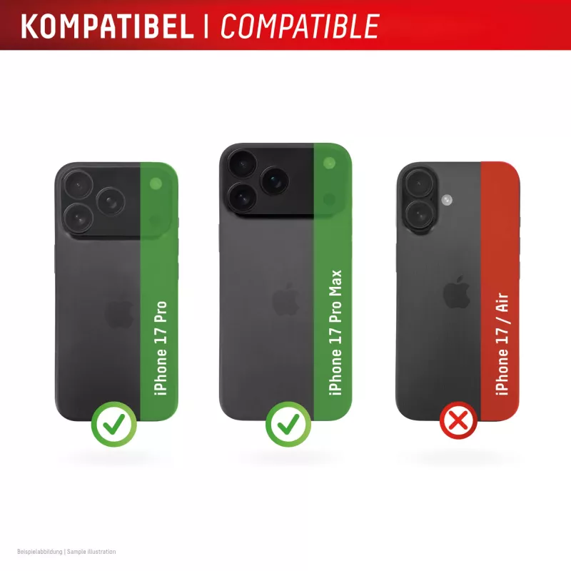 Displex Premium Camera Lens Glass, iPhone 17 Pro/17 Pro Max Glas, 10H, Single Rings, DLC, transparent, Quick Mount
