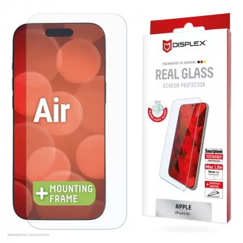 Displex Szkło ochronne (10H) do Apple iPhone Air, ekologiczna ramka montażowa, odporne na zarysowania