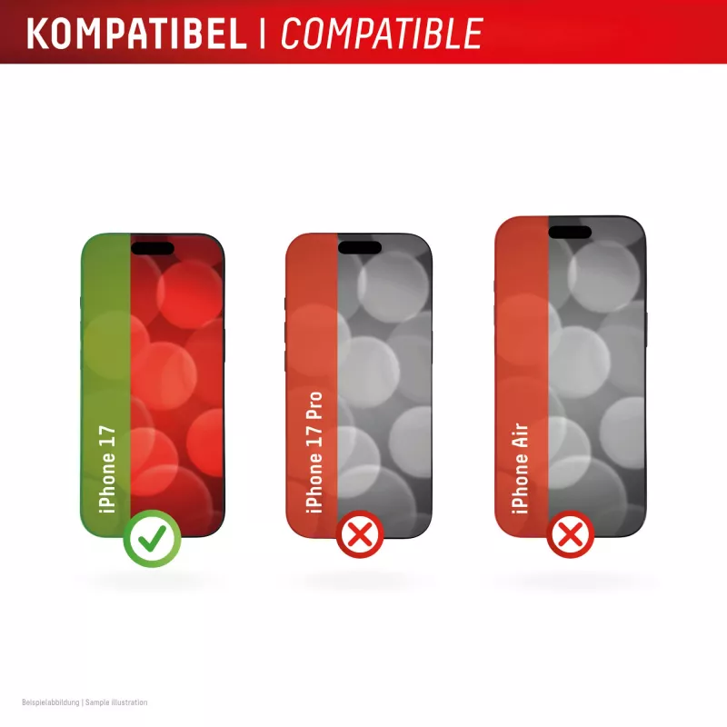 Displex Szkło Ochronne + Etui dla Apple iPhone 17, Eko Ramka Montażowa, odporne na zarysowania
