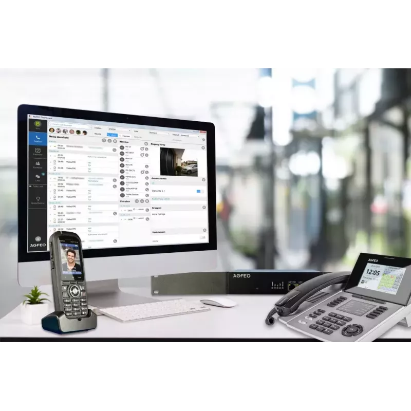 IP Phone AGFEO ST 56 srebrny LCD
