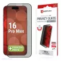 Displex Prywatność Szkło Ochronne (10H) do Apple iPhone 16 Pro Max, Eco Ramka Montażowa, Filtr Prywatności