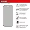 Displex Prywatność Szkło Ochronne (10H) do Apple iPhone 16 Pro Max, Eco Ramka Montażowa, Filtr Prywatności