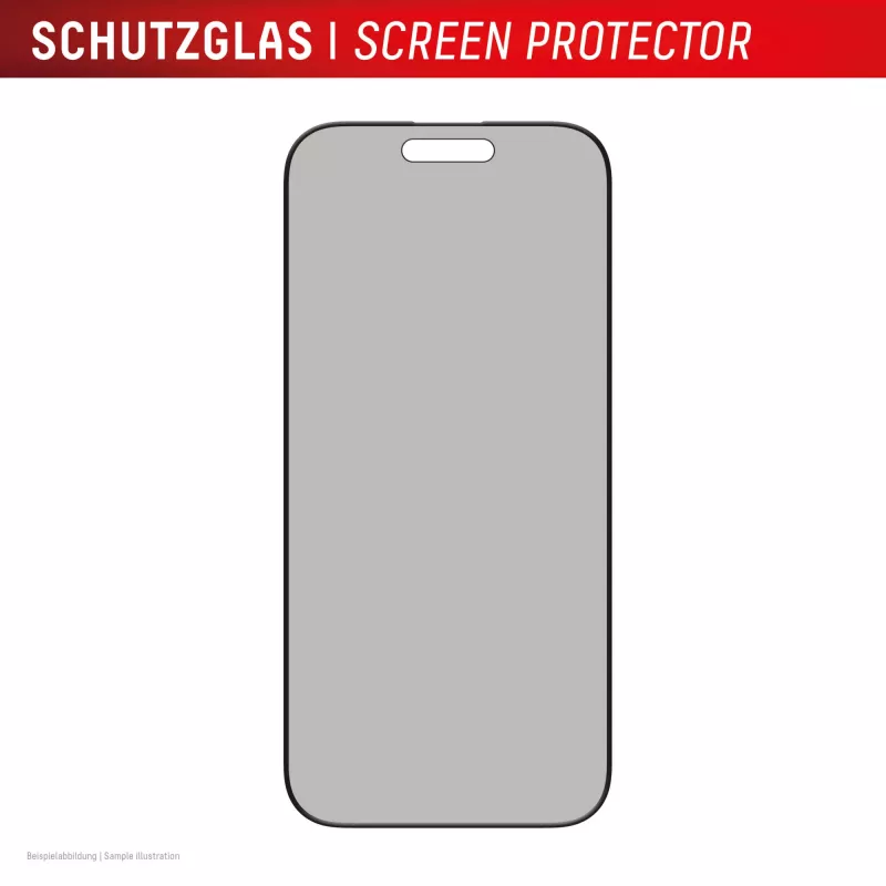 Displex Prywatność Szkło Ochronne (10H) do Apple iPhone 16 Pro Max, Eco Ramka Montażowa, Filtr Prywatności