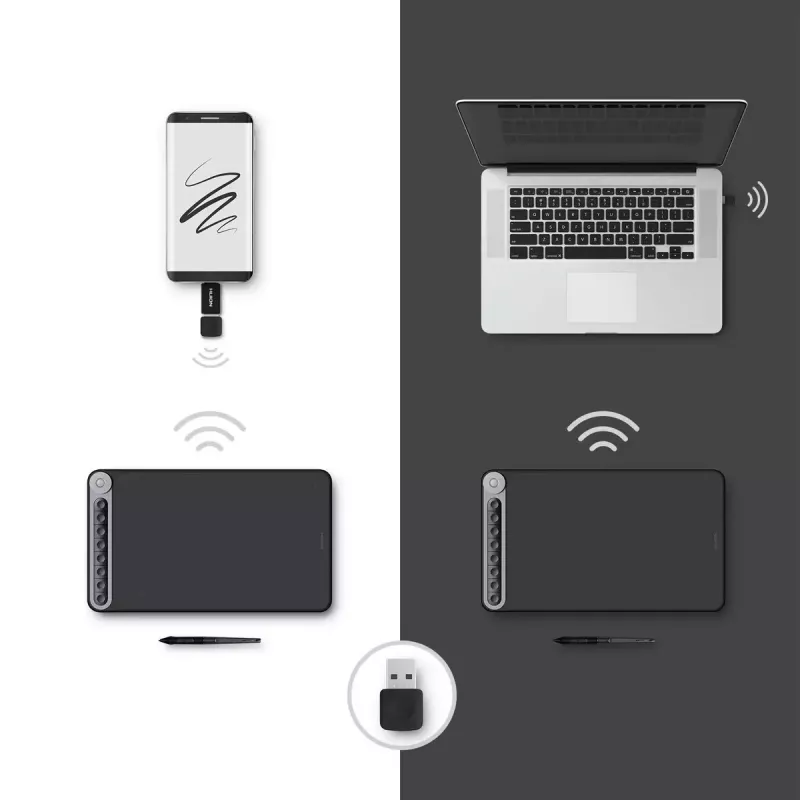 Tablet graficzny HUION Q620M Czarny 5080 lpi 266.7 x 166.7 mm USB