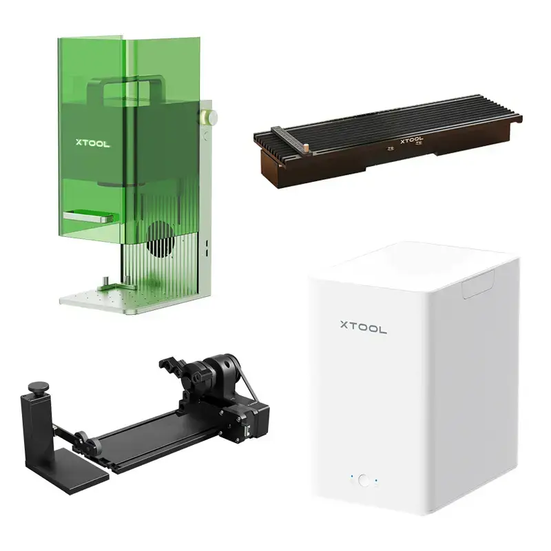 Laserowa grawerka i przecinarka xTool F1 zestaw deluxe — 2-w-1 system grawerowania i cięcia