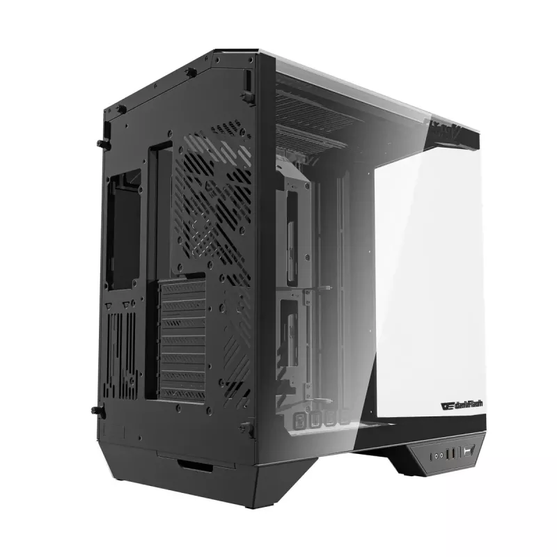 Obudowa PC Darkflash DY470 Full Tower — czarna, SPCC, obsługuje ITX/ATX, HDD 3,5 cala/2,5 cala, 1x tylny 120 mm, wentylatory boczne 120 mm
