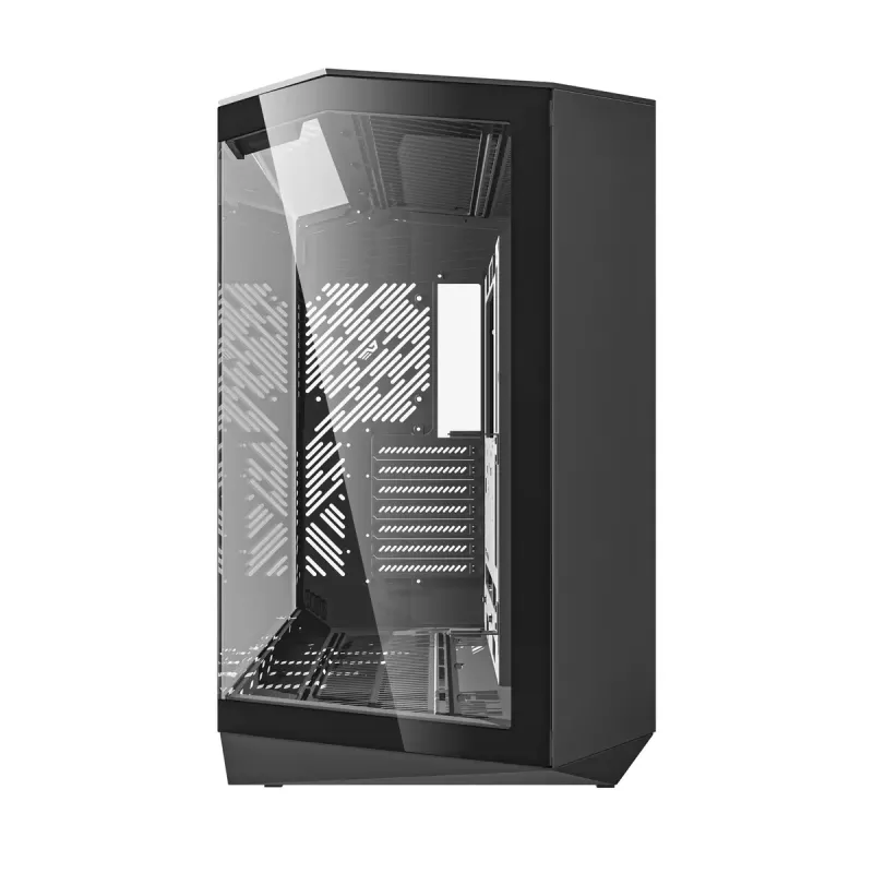 Obudowa PC Darkflash DY470 Full Tower — czarna, SPCC, obsługuje ITX/ATX, HDD 3,5 cala/2,5 cala, 1x tylny 120 mm, wentylatory boczne 120 mm